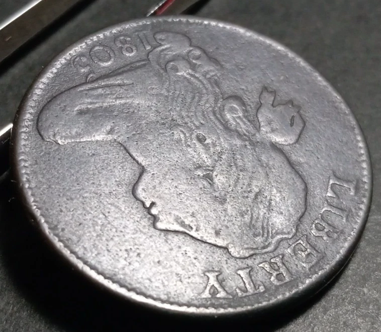 Centavo grande busto drapeado 1805 - bien circulado - F+ (C-039) Foto 4 de 4