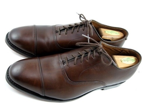 Allen Edmonds "PARK AVENUE" Men's Cap-Toe Oxfords 9.5 E Mahogany WORN ONCE(570N - Picture 5 of 11