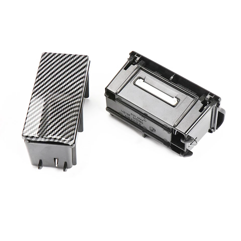 !Conjunto de cenicero de consola delantera de fibra de carbono para Mercedes-Benz 2015-19 GLE C292 Foto 4 de 4