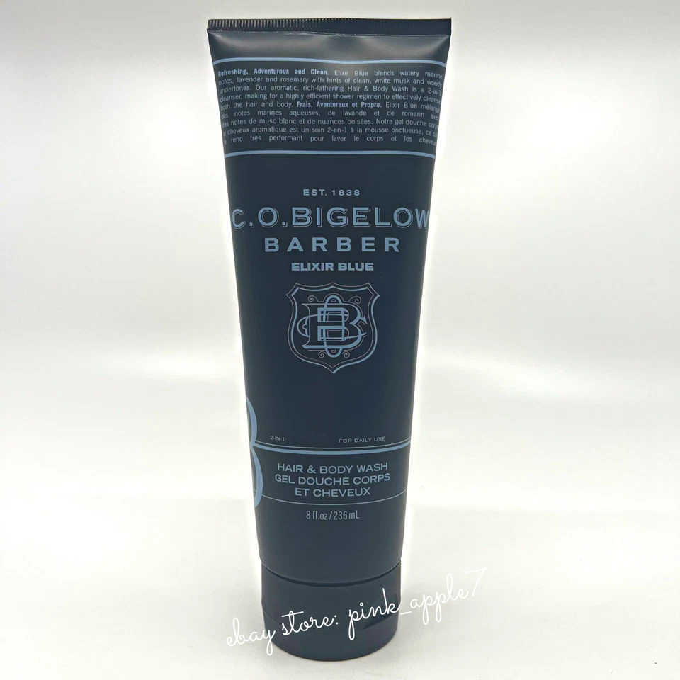 C.O. Bigelow Elixir Blue Hair and Body Wash for Men 8 fl. Oz - No. 1604 - Image 1 of 4