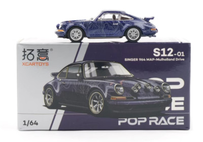 XCARTOYS POPRACE 1:64 Singer 964 Racing Sport Model Toy Diecast