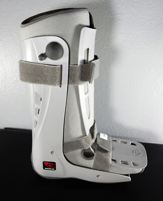 Breg Genesis Full Shell Walker 4 Strap Tall Large Pump Walking Boot Gray L