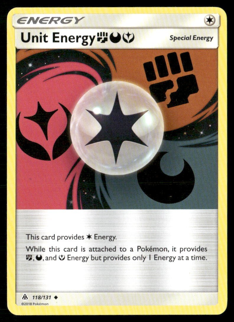 2018 Forbidden Light Set Pokemon Card 118  Unit Energy YDF LP