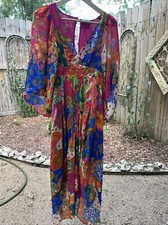 Farm Rio Sunny Mix Maxi Dress NWT Size XS $265.00 Colorful