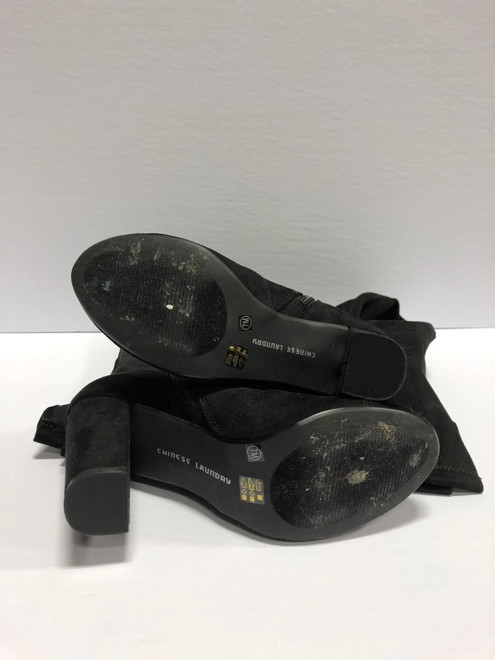 Botas por encima de la rodilla Chinese Laundry Brinna para mujer negras talla 7 M Foto 4 de 4
