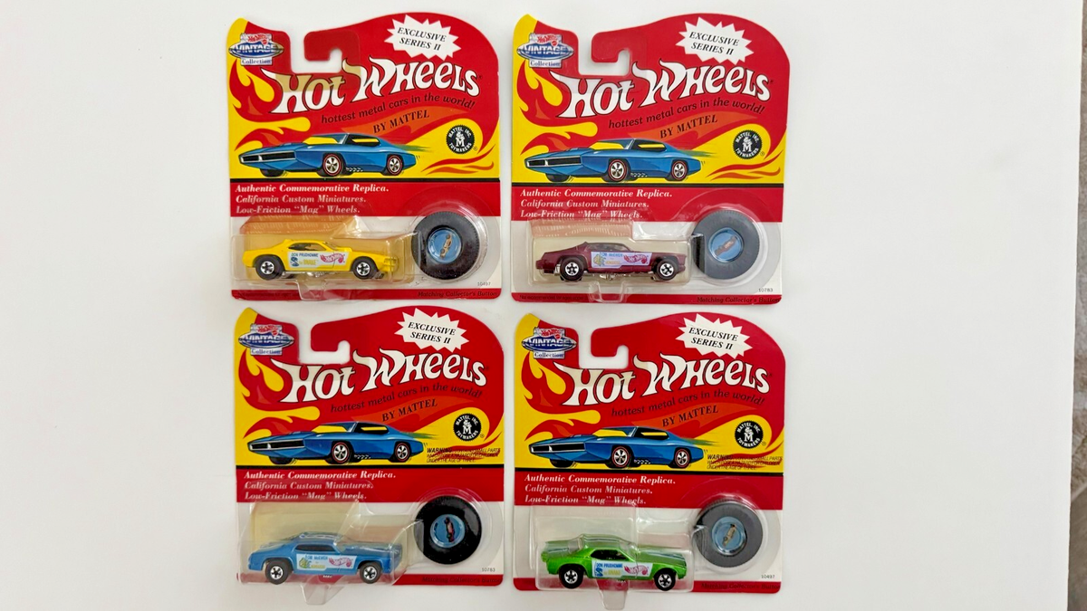 4 Hot Wheels Redline Vintage Series 2 Snake & Mongoose