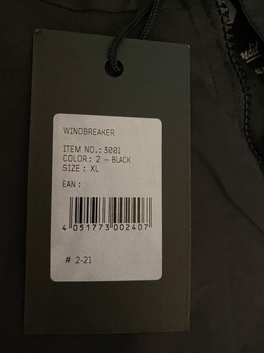 BRANDIT WINDBREAKER Hooded Jacket XL Black Fleece Lined Hoodie Coat Water Repel - Picture 6 of 6