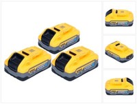 Dewalt Akku Set Dcbp 518 H3 3X Powerstack Akku 18 V 5,0 Ah / 5000 Mah XR Li-Ion