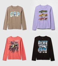 GAP Boys Kids 100 Soft Cotton Long Sleeve Graphic T-Shirt
