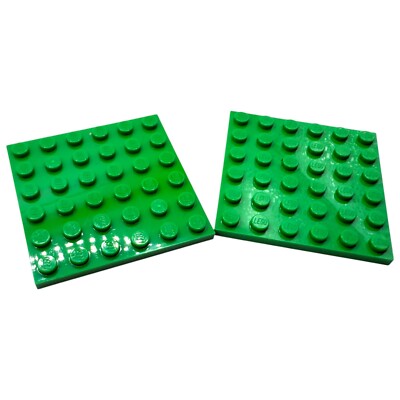 LEGO  2x Plate 6x6 Bright Green | Green | Element 6004650 | Design 3958