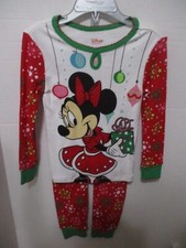Girls Christmas Disney Store Minnie Mouse Size 4  2 Pc. Club Pajamas. BNWT