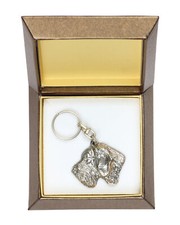 German Wirehaired Pointer - Silver-plated pendant with a dog in a decorative box