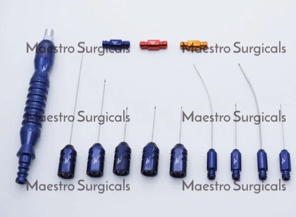 Set Of Micro Fat Injection liposuction Cannulas With Handle  , premium quality - Image 3 of 3