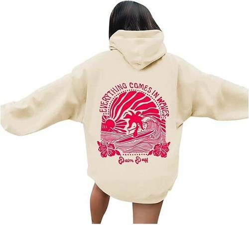 Ping-Pong Puff Hoodie, Pink Palm Puff Hoodie - Picture 6 of 20