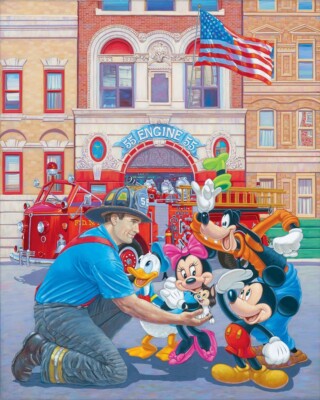 Mickey Mouse Walt Disney Fine Art Manuel Hernandez Signed Lt Ed
