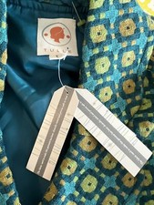 Nwt Vtg Inspired Trendy Tulle Jacket L Coat Lucky Green Plaid Pea Coat