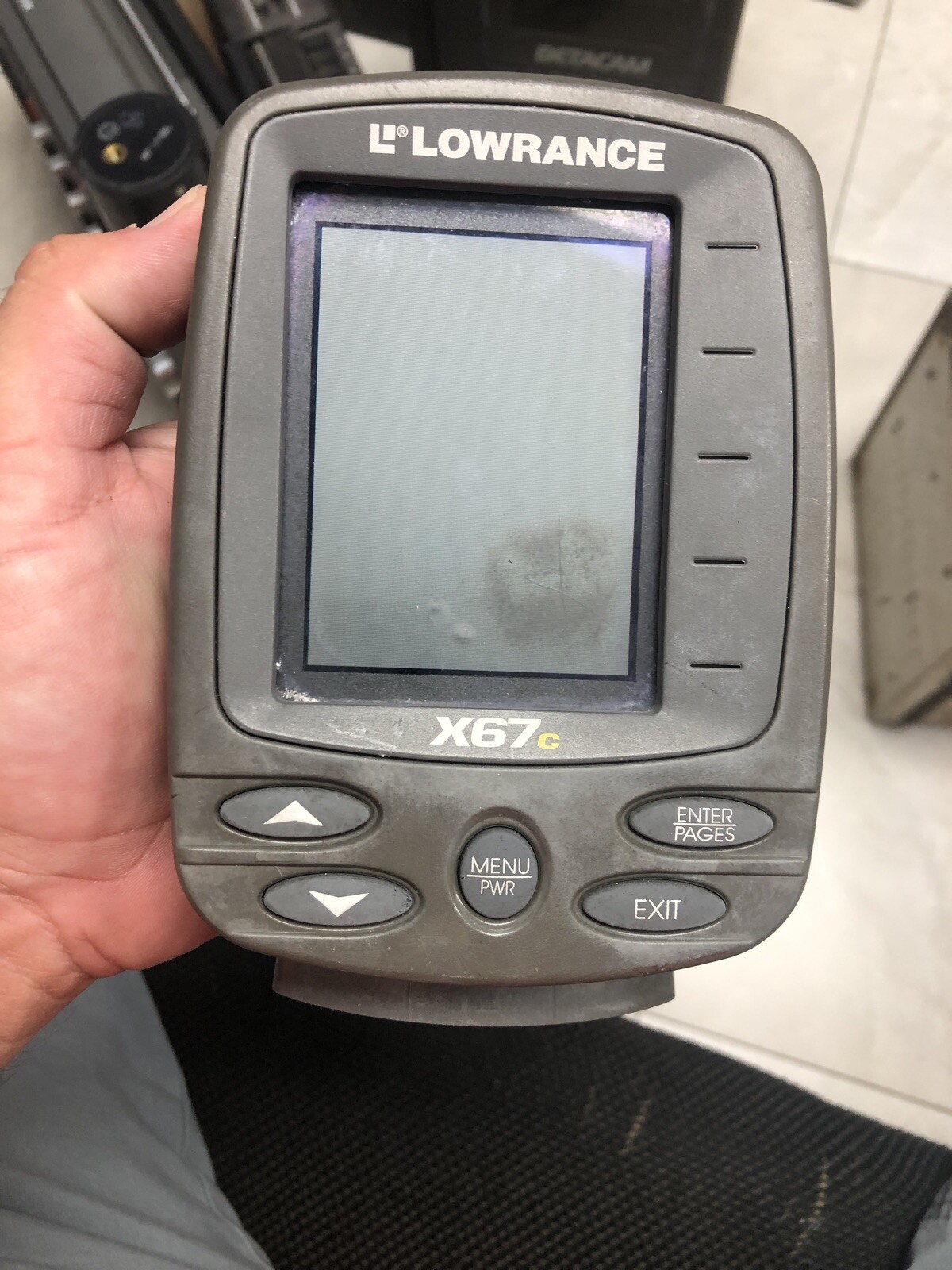 Lowrance Fish Finder X67c Head Display Unit Only PARTS REPAIR AS IS eBay