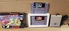 Battle Clash Super Nintendo SNES In Box , yoshi Safari Game Super Scope receiver