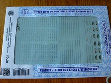 Microscale Decal HO #87-34 Southern Pacific - SP -- Passenger Cars "Daylight" ,