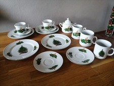 Kronester Bavaria Tannenbaum  Weihnachtsbaum  Service Teller Tassen Milch Zucker