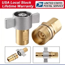 1'' Wet Line Wing Nut Hydraulic Quick Disconnect Coupler / Coupling Set - NPT