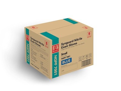 Basic Medical Blue Nitrile Exam Gloves Latex-Free & Powder-Free NGPF 7001(Case