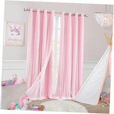 SOFJAGET Blackout Curtains 96 Inch Long - Double 52"W x 96"L Pack of 2 Pink