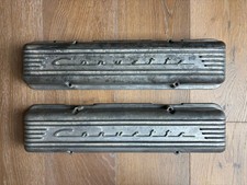 Vintage Aluminum Finned Small Block Chevrolet Corvette Valve Covers 3726086