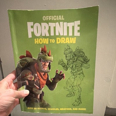 Epic Games Official Fortnite How to Draw Drawing Instruction Book Green Cover