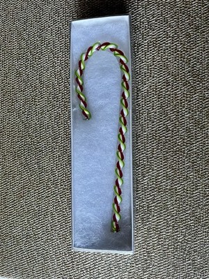 NIB Liberty Craftworks 2006 Glass Candy Cane Ornament, Greenfield Village