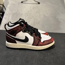 Nike Air Jordan 1 Mid Shoes Kids Size 12C Wear Away Chicago Sneakers FB0567-006