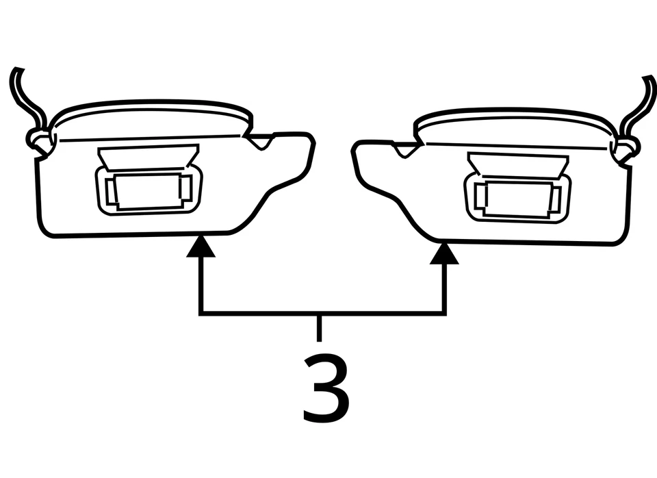 Espejo parasol izquierdo Ford Freestar 2004-2004 conductor BAV7X Foto 4 de 4