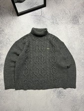 Vintage 90's Lacoste Geometric Knitted Turtleneck Wool Sweater France Size 5
