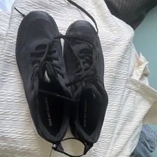 Men's Lace Up Low Top Black Mesh White Rubber Sole Athletic Sneakers