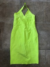 Fashion Nova Neon Green Halter Bandage Bodycon Mini Dress Zip Sleeveless XL