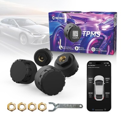 Moman Car TPMS Sensors Set of 4 Tire Pressure Monitoring System For RV SUV
