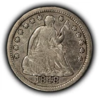 1848 H10c Seated Liberty Half Dime - SKU-Y6611