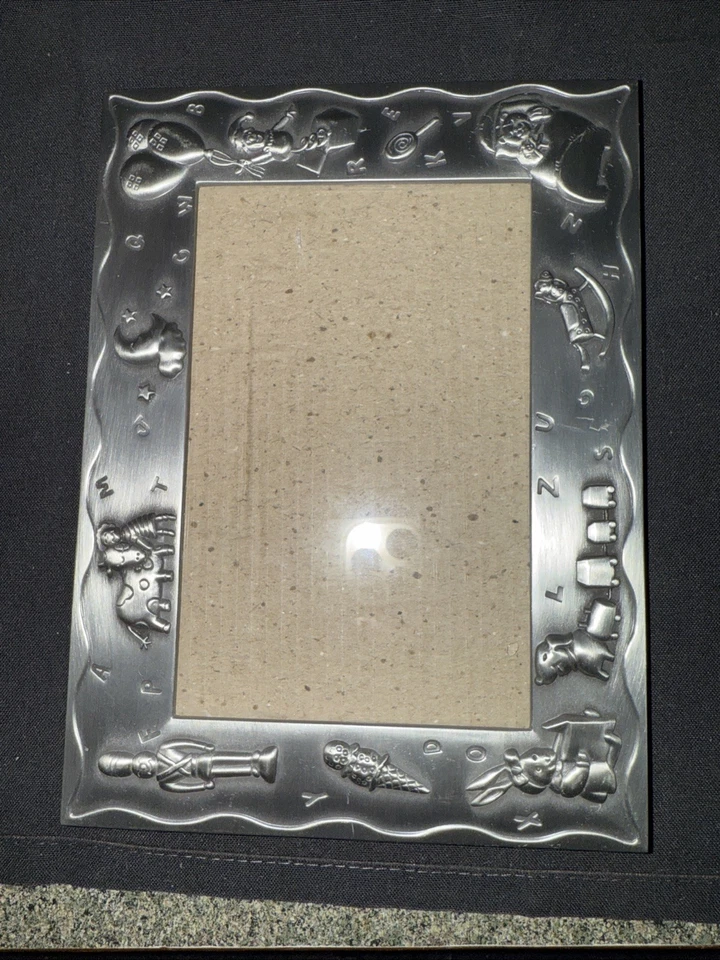 Malden Baby Picture Frame Alphabet Toys Child Baby Pewter 3.5" x 5.5" Photo - Image 3 of 3