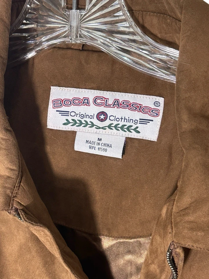 Boca Classics мужской коричневый молнии куртка размер средний - Изображение 3 из 4
