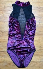 Vintage 80s VS Gold Label Velvet Mesh High Neck Bodysuit Teddy Sz M