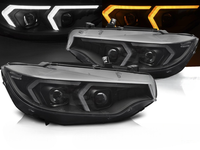 Scheinwerfer Paar BMW 4Er F32 / F33 Ab 2013 Bis 2017 Full LED TRU DRL Schwarz-
