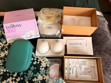 Willow 360 Hands-Free Double Electric Wearable Breast Pump Kit with extras