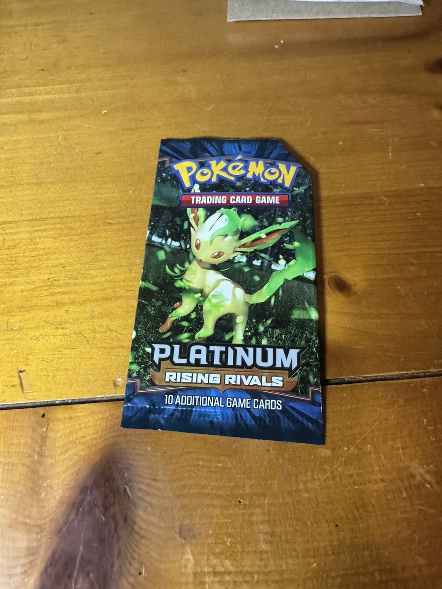 Pokmon Platinum Rising Rivals Empty Booster Pack Wrapper (no cards) Leafeon Art Pokmon Platinum Rising Rivals Empty Booster Pack Wrapper (no cards) Leafeon Art