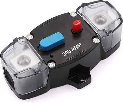 12-24 Volt DC 300A Circuit Breaker Manual Reset, 0-8 Gauge Trolling 