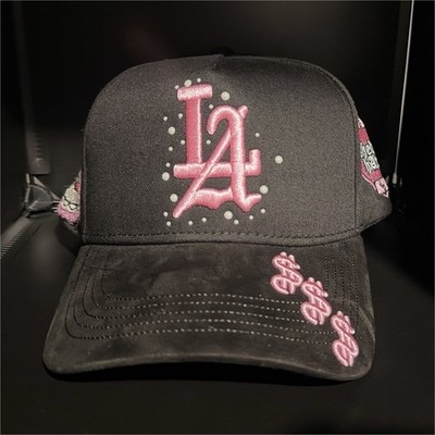 Cashed Co. Bays Rabbit Adjustable Baseball Cap Men's Black Pink  LABUBU