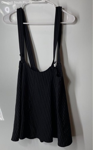 Forever 21 Kids Black White Striped Wide Strap One-Piece Skirt Overall Size M