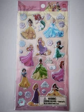 "DISNEY PRINCESS"  Sticker Sheet - Petapeta seal Daiso Japan