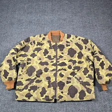 Vintage Cabela's Jacket Mens XL Frogskin Camo Bomber Made USA Thinsulate 90s