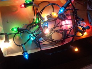vintage boxed and working 20 outdoor Christmas Lights woolworths D290 H