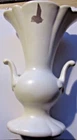 2 1940s Red Wing Vases #1051 Yellow  With Green Inside.  8 In High